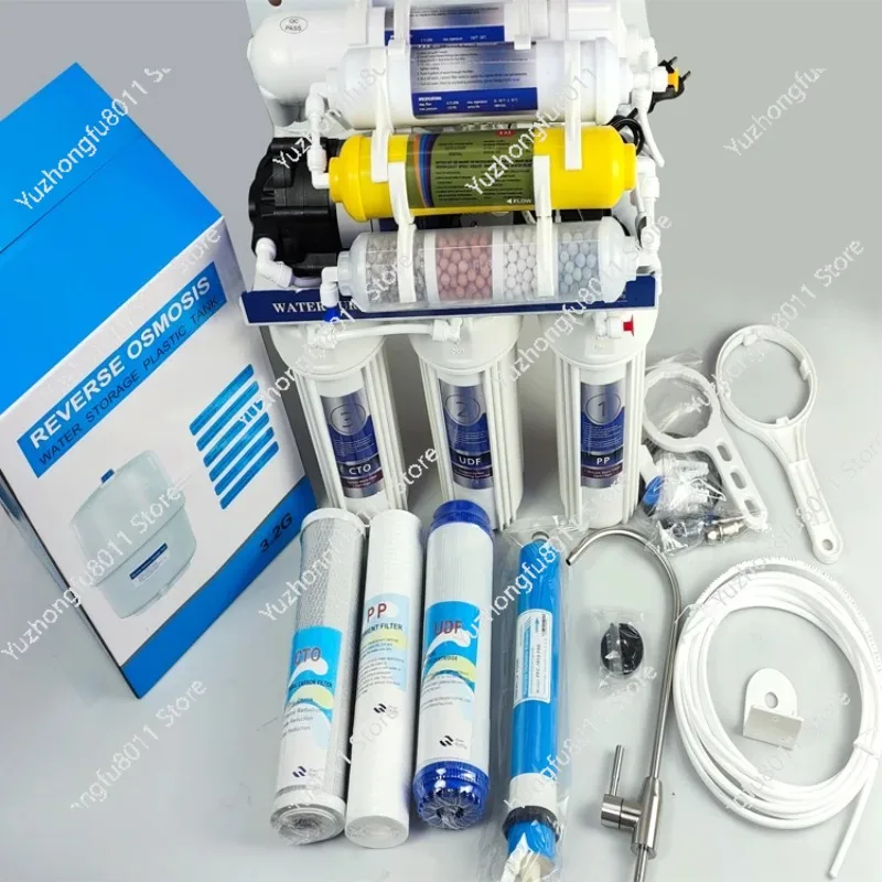 2025 5 مراحل 100GPD Ro نظام مرشحات المياه الأجهزة المنزلية مرشح حوض المياه بالتناضح العكسي