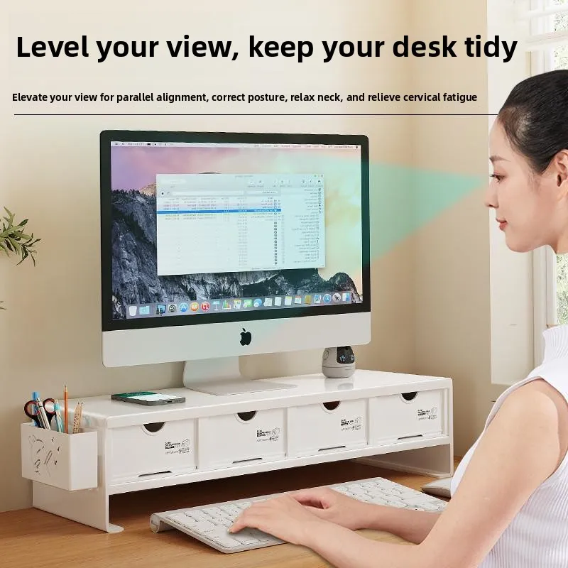 Stable Cuter Elevation Stand Office Monitor Desk Top Desktop Screen Heightening Base Support Ra Luxury Metal elf