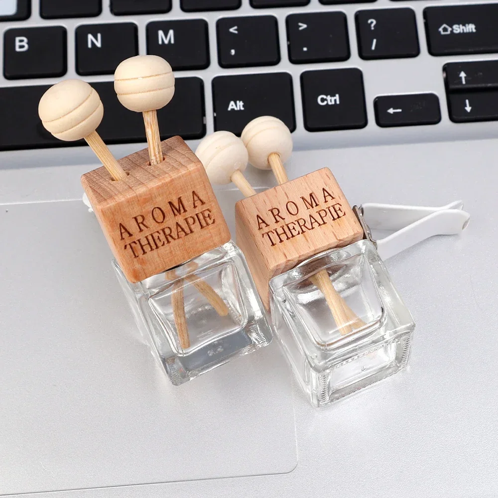 Car Air Outlet Freshener Diffuser Bottle Clip Perfume Empty Bottle Pendant Essential Oil Car Fragrance Hanging Ornament Interior