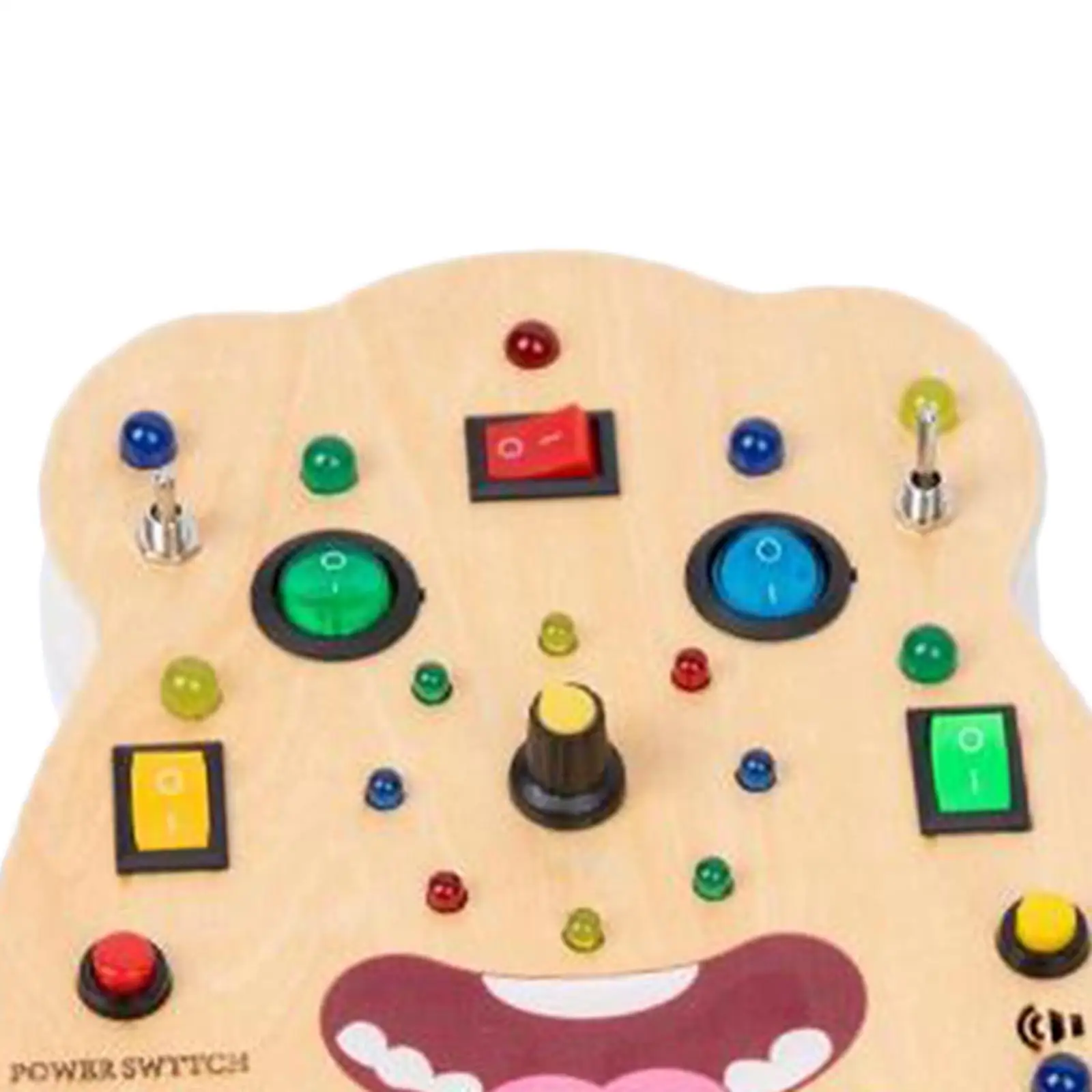 LED Montessori Busy Board Wooden Sensory Board Button Switch for Preschool