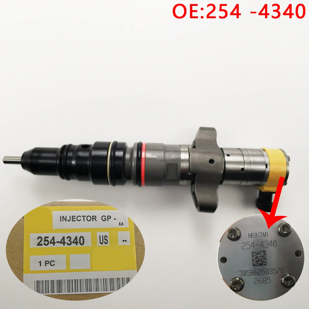 For 254-4340 2360962 236-0962 10R-7224 10R7224 common rail fel injector for Caterpillar CAT C9