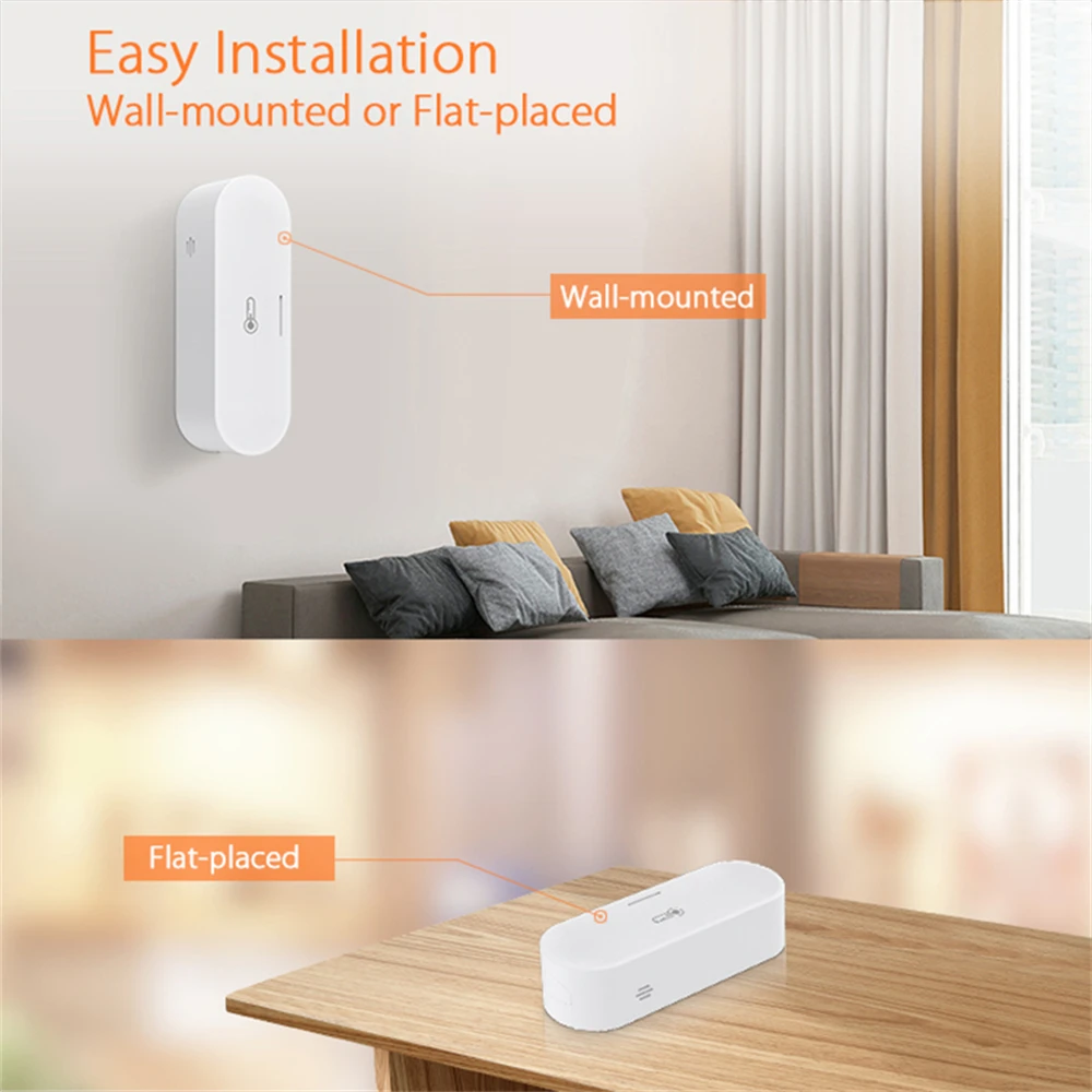 Tuya Homekit Zigbee Smart Temperature Humidity Sensor Dual Powered Thermometer Hygrometer APP Voice Control Alexa Google Home