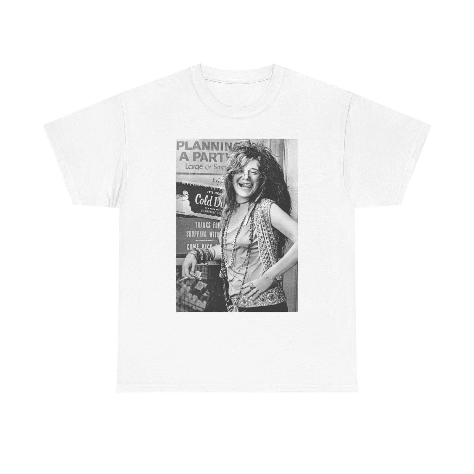 

Janis Joplin Photo Vintage T Shirt BRAND NEW Apparel Unisex Graphic Tee USA