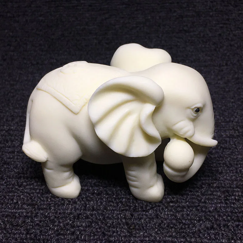 Ivory Nut Ruyi Elephant One Object Bodhi Seeds Coconut Wood Home Living Room Entrance Desktop Crafts Ornaments