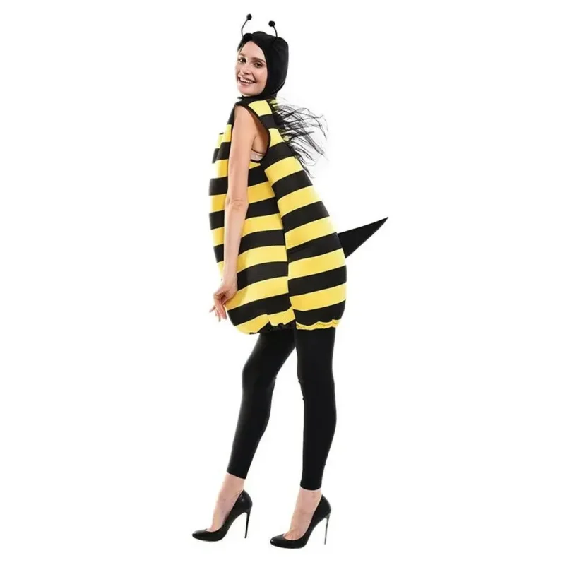 Adulto bumble bee cosplay traje das mulheres dos homens halloween animais roupas carnaval páscoa purim fantasia vestido ms31988