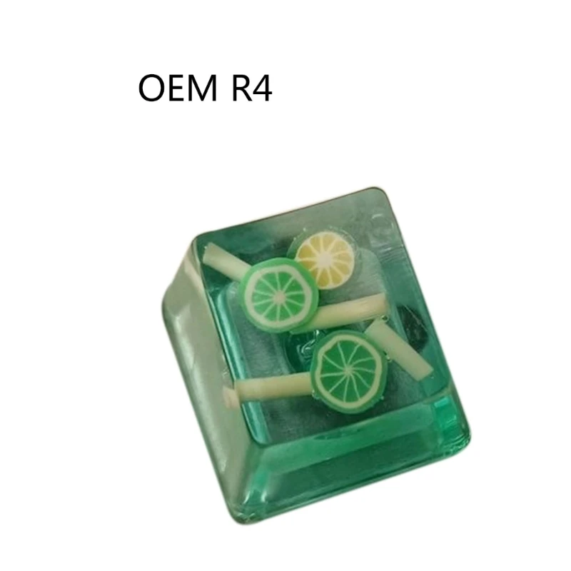 DIY Mechanical Keyboards Resin Keycap Translucently Lemon OEM Keycap