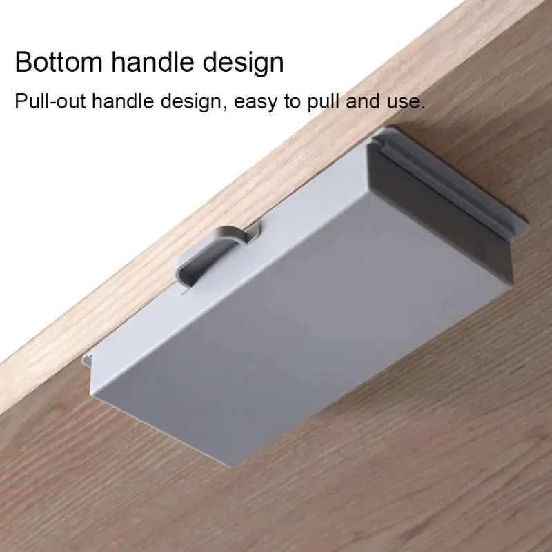 MELEvaluBoxes-Boîte de Rangement Auto-Adhésive en Plastique, pour le Maquillage, Sous le Bureau