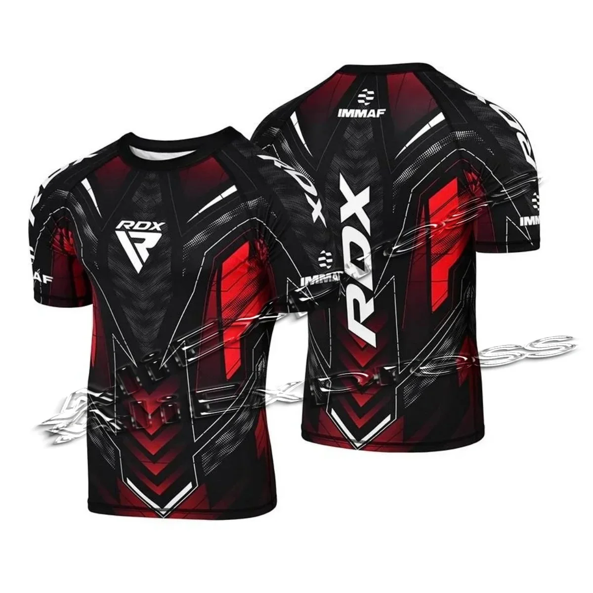 2026 Sommer Neuer Stil MMA Rashguard Herren Geometrischer Druck Schnelltrocknend Kurzarm Kompressionsshirt für Training & Sport Kinder – Detail 4