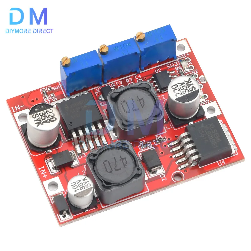 LM2577 LM2596 DC Auto Boost Buck Converter 4-35V to 1-25V 5V 12V 19V 24V 4A Step up / down Voltage Regulator CC CV Charging