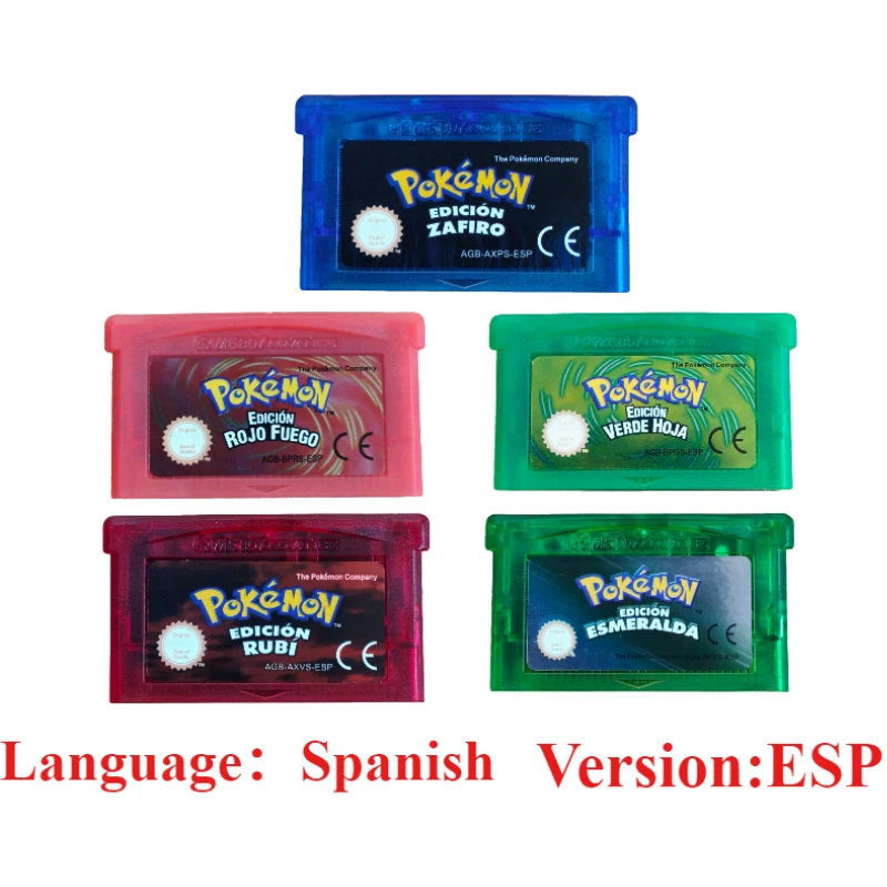 نوعية جيدة بوكيمون GBA بطاقة الألعاب 32 بت لعبة فيديو وحدة التحكم خرطوشة ل DS/NDS/GB الإنجليزية الإسبانية الفرنسية الألمانية بطاقة هدية لعبة #4