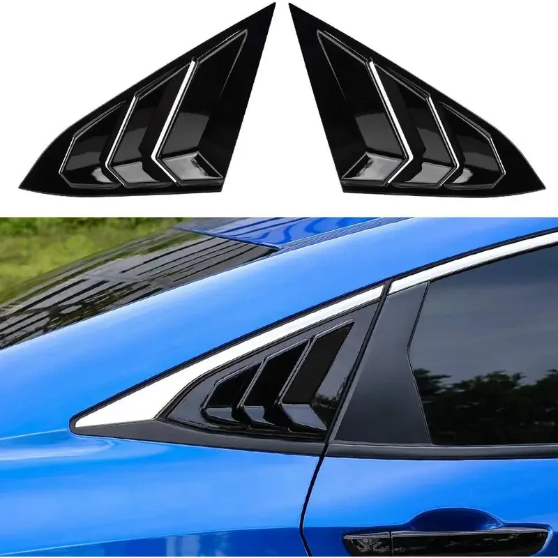 Rear Side Window Louvers Air Vent Cover For Honda Civic 10th Gen Sedan 2016 2017 2018 2019  2020  Car Accessories