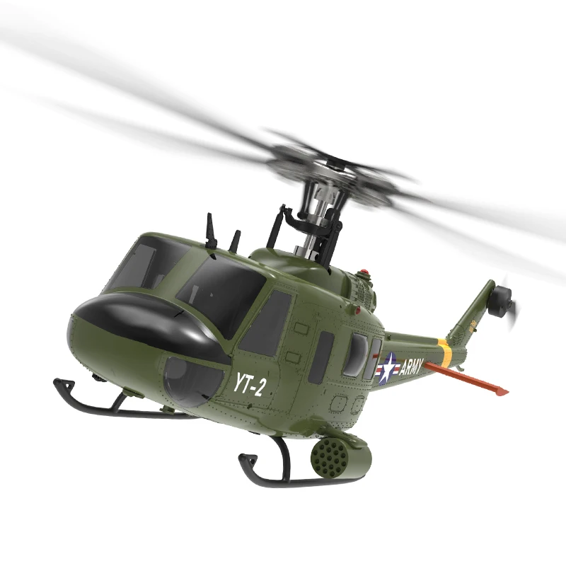2025 New Product Yuxiang F07-V 2.4G 6CH 3D UH-1 1:34 Scale Huey Dual Brushless Motor Flybarless RC Helicopter
