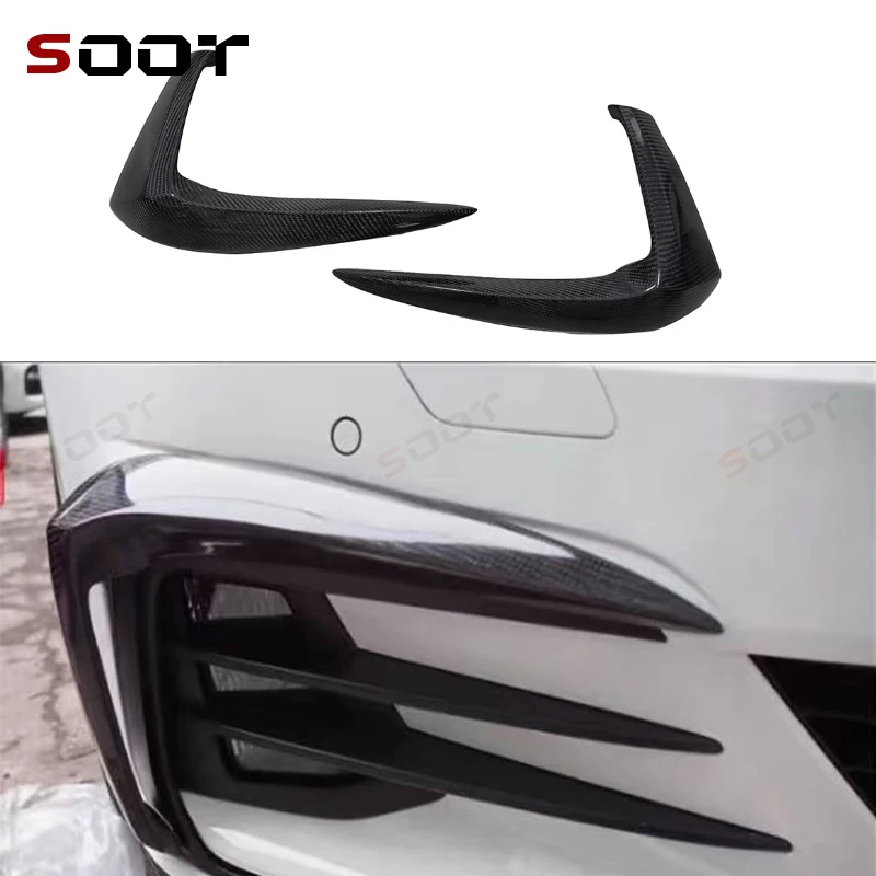 For Volkswagen VW Golf 7.5 GTI 2018 2019 Carbon fiber Styling Accessories Front Bumper Canards Wind knife Rear Bumber Splitter