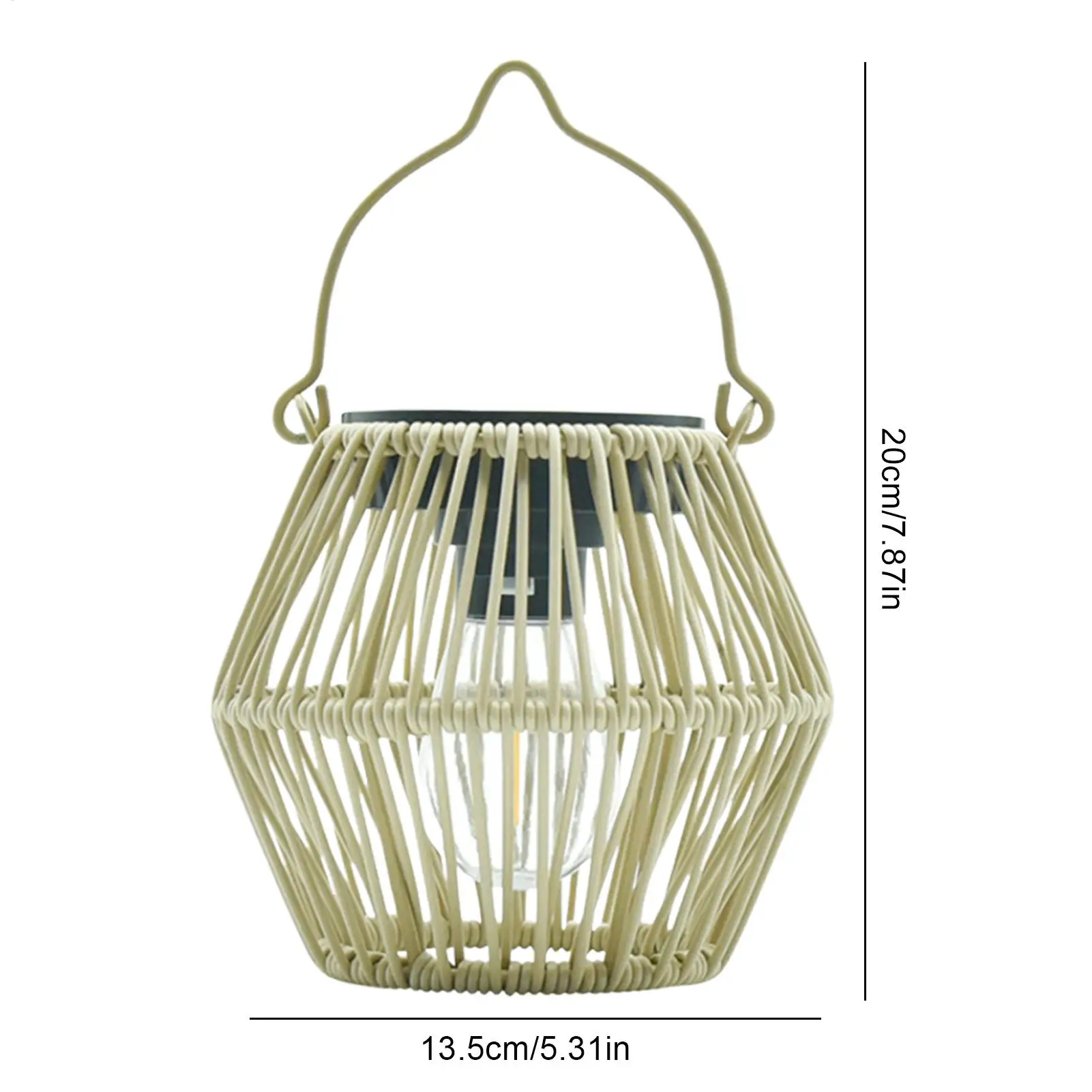 Solar Patio Lanterns Outdoor Landscape Light Garden Decoration Rattan Basket Chandelier For Pathway Backyard Treehouse Yard