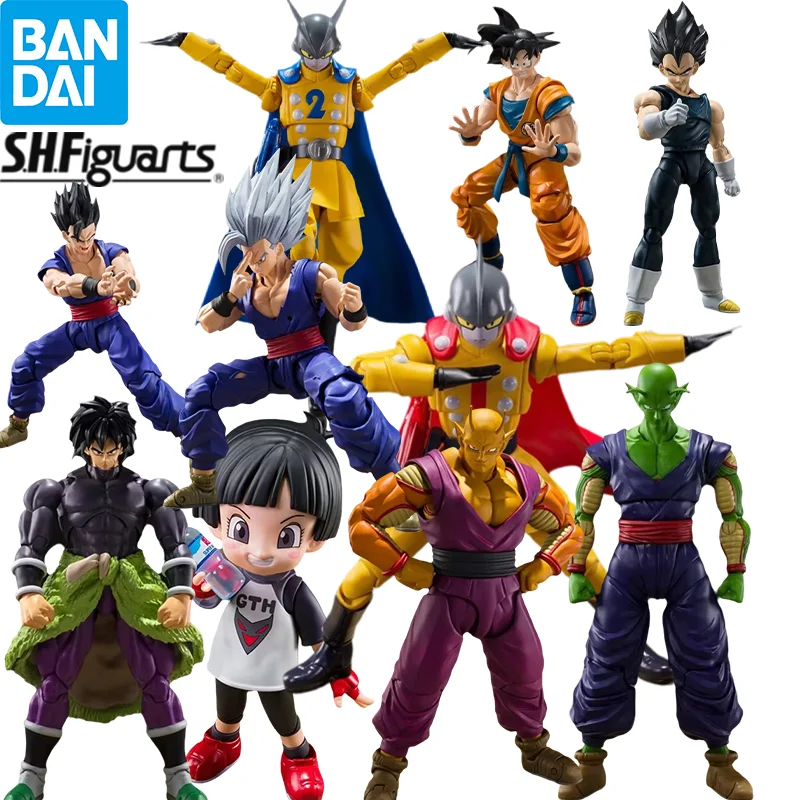 In Stock Bandai S.H.Figuarts Super Hero Goku Beast Gohan Piccolo Brolye Gamma 1 2 Anime Figure Action Model Toys Gift