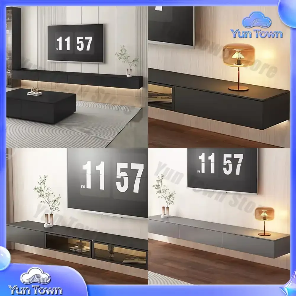 Glamour Floating Tv Stand Minimalist Trendy Beauty Modern Tv Stand Living Room Beauty Mueble Salón Muebles Tv Cabinet