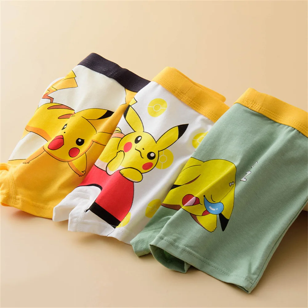 Casuale 1 pz/Pokemon slip stampa Pikachu slip Anime ragazzi biancheria intima estate confortevole biancheria intima traspirante regali per bambini