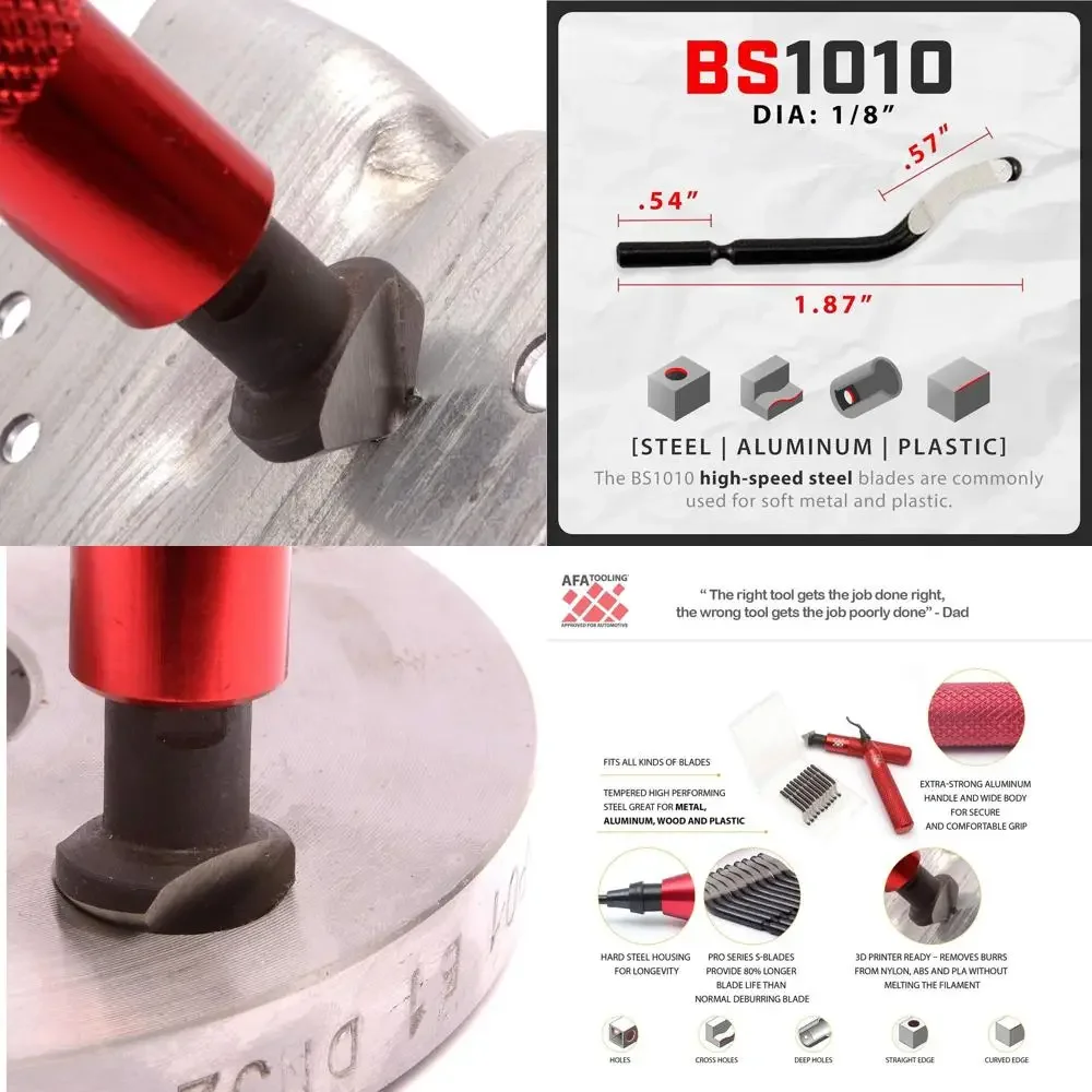 

AFA Tooling — инструмент для снятия заусенцев и 2 ручные развертки с зенковкой с 10 лезвиями — работает на трубах из металла, смолы, ПВХ, меди, пластика и