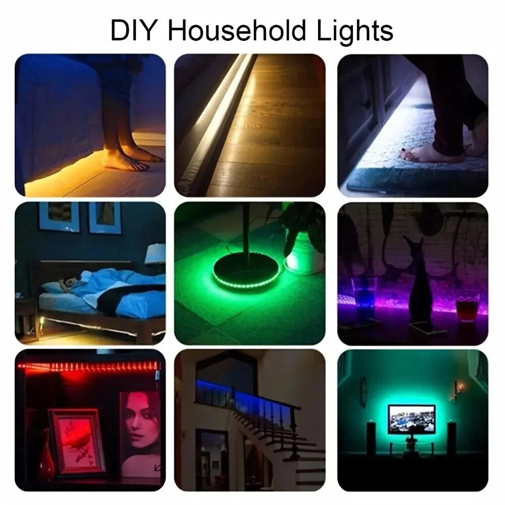 USB LED 스트립 조명, TV 데스크탑 화면 백라이트, 색상 변경, 침실 장식, DC5V LED 램프, DIY 조명, SMD5050, 1m, 2m, 3m