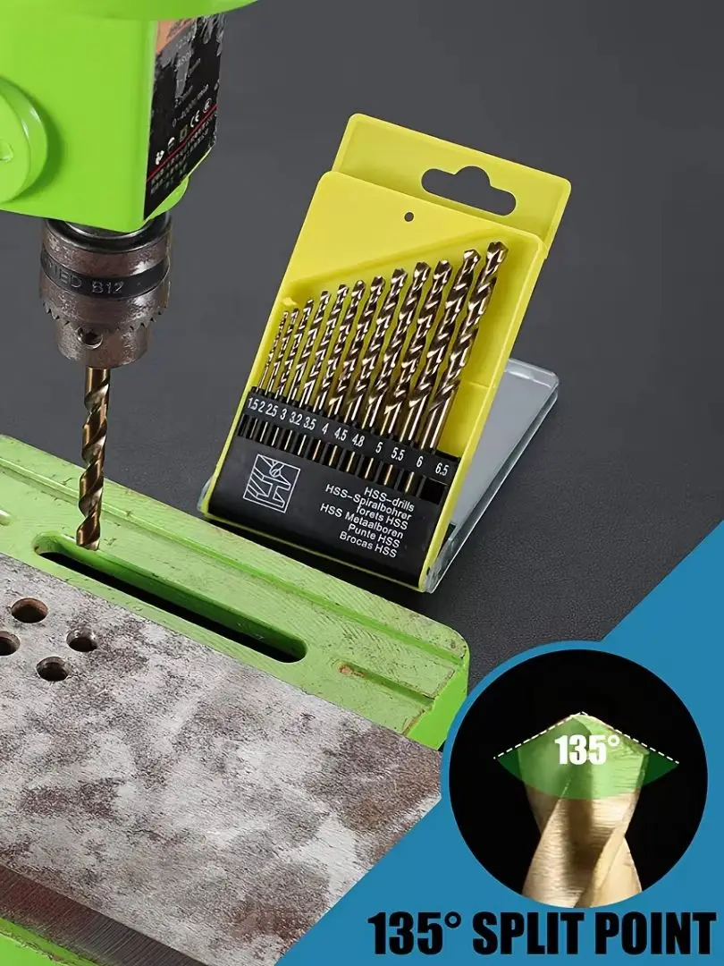 13-teiliges M42 5% Kobalt Spiralbohrer-Set, Hochleistungs-HSS-Bohrer für Hartmetall, Edelstahl & Gusseisen – Detail 6
