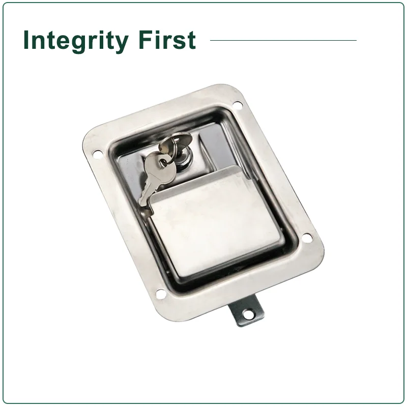 Cerradura de panel cuadrado de acero inoxidable 304, adecuada para puertas de cajas de distribución industriales y camiones tipo caja de vehículos recreativos de alta resistencia