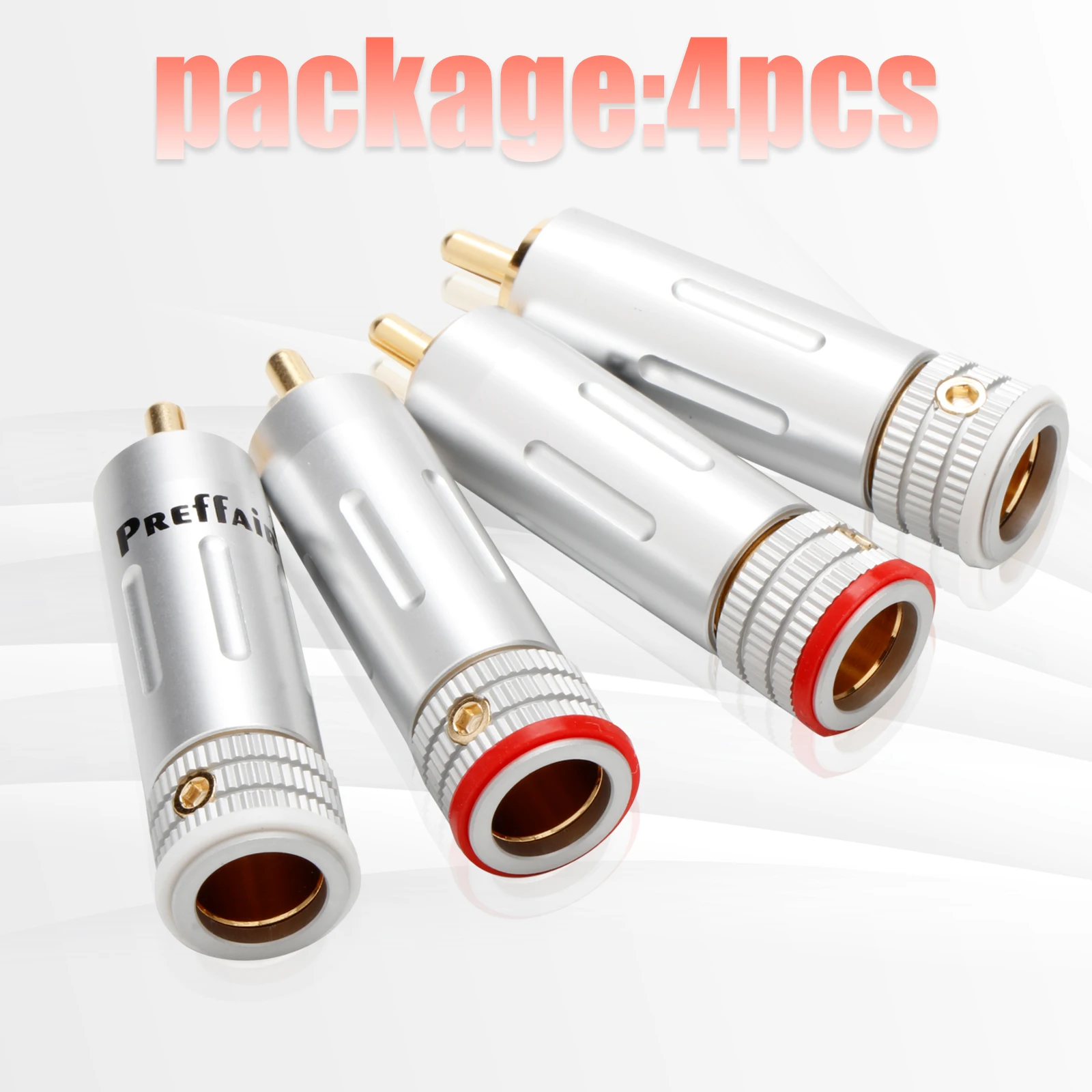 Conectores RCA de Audio HiFi de alta calidad R1781, conector macho RCA sin soldadura chapado en oro para Cables de altavoz de Audio DIY