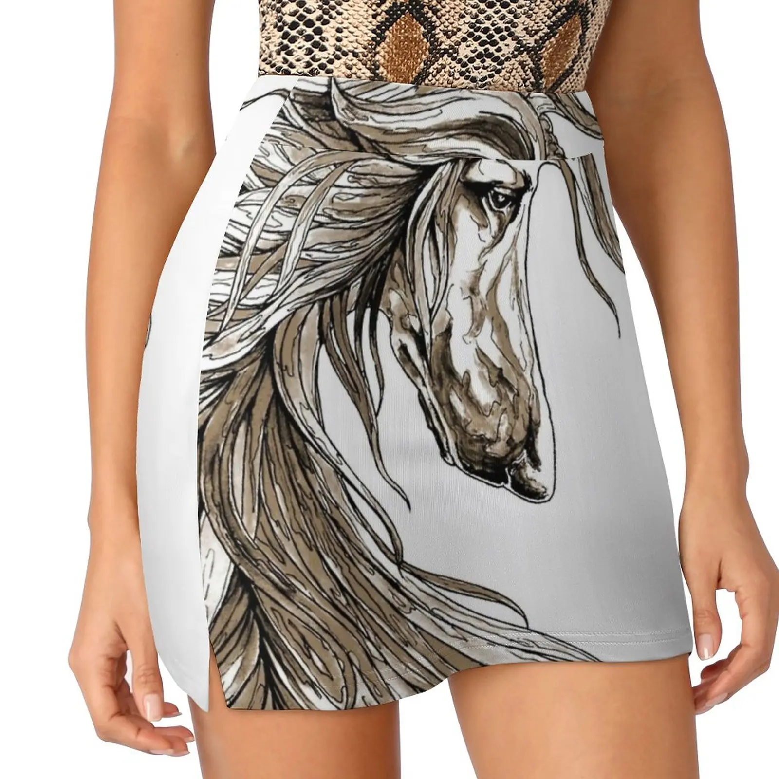 Afghan Hound Profile In Sepia. Women's skirt Aesthetic skirts New Fashion Short Skirts Afghan Hound Hound Sighthound Dog Hair