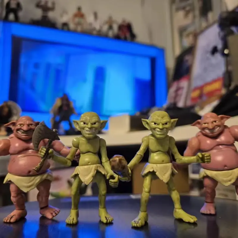 متوفر 8 سنتيمتر المقصورة عفريت المنقولة عمل الشكل الأحمر والأخضر الشيطان المشترك سوبر مرنة نموذج اليابانية تحصيل اللعب الهدايا #1