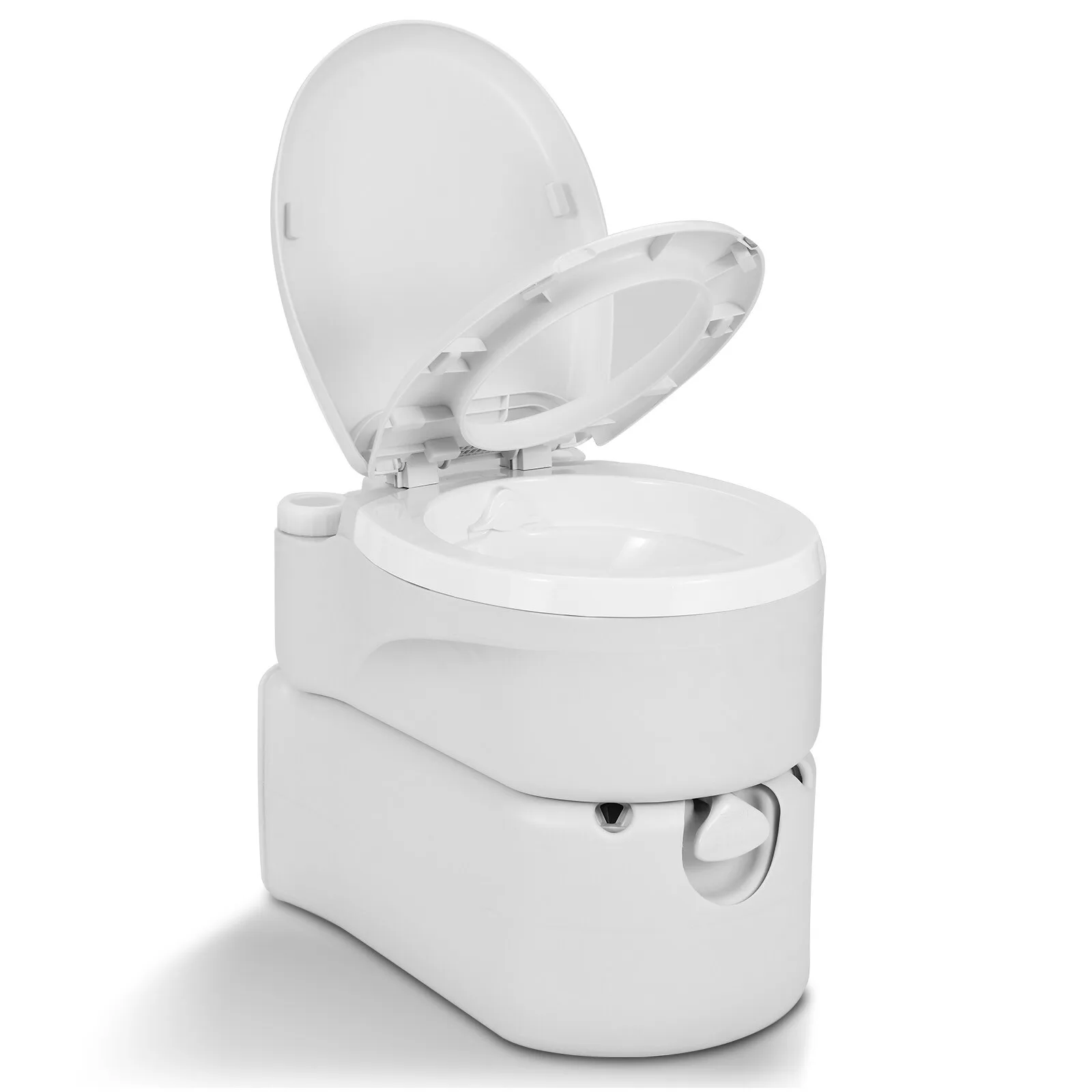 

Portable Toilet Integrated 6.3 Gallon 24L Camping RV Toilet with Level indicator