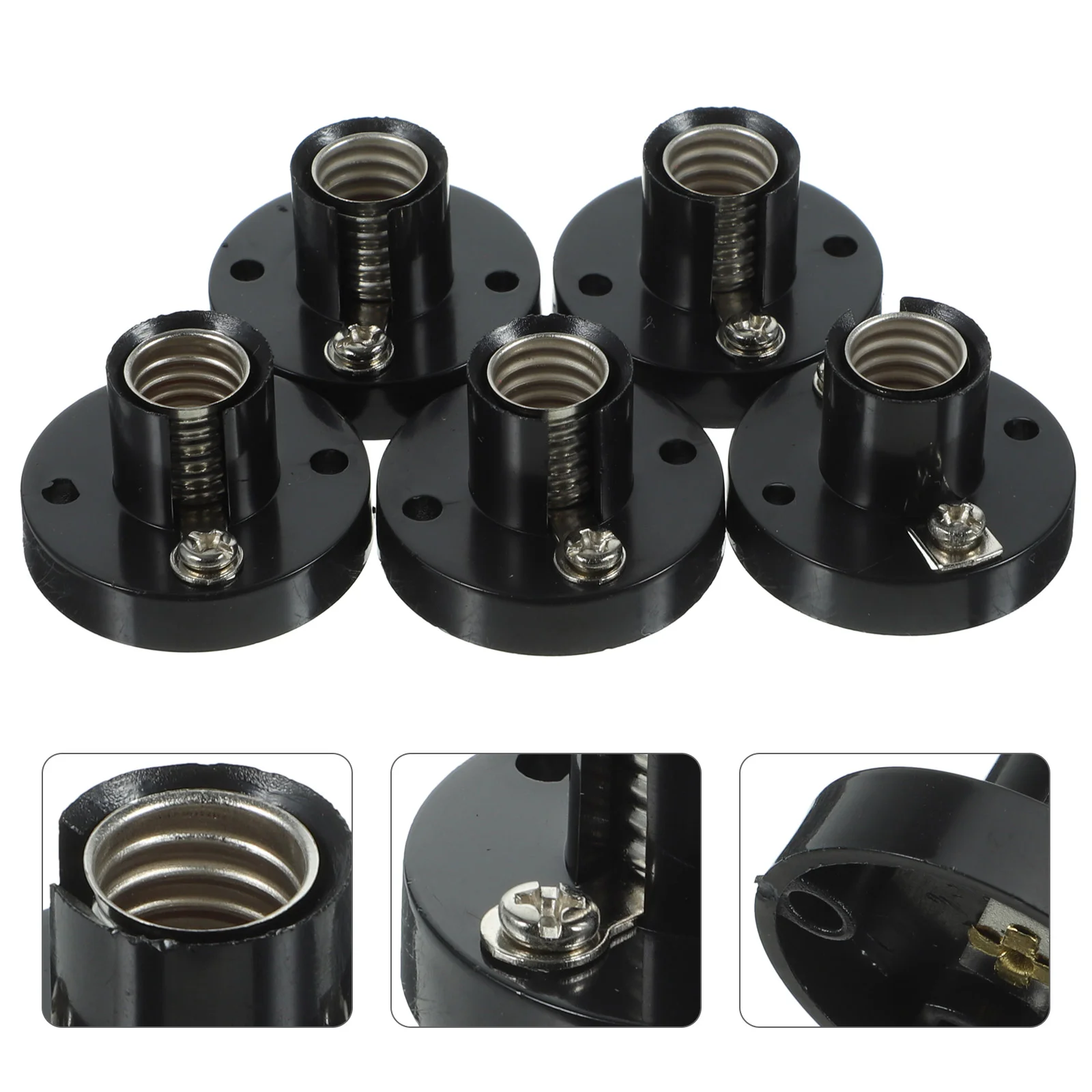 5 Pcs E10 Spiral Lamp Holder 5pcs Light Bulb Socket Base Mini Parts for Making Lamps Bulbs