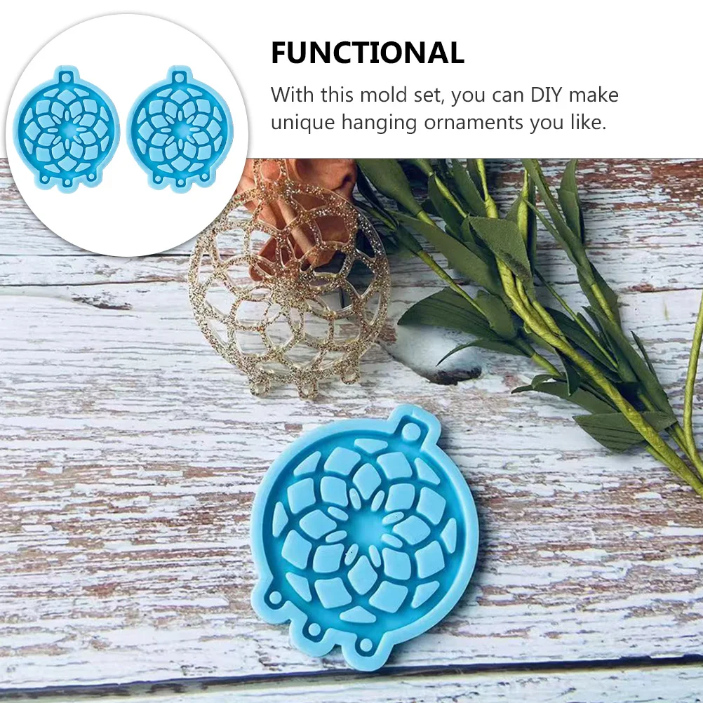 드림 캐처 키 체인 펜던트에 대한 DIY 실리콘 금형 교수형 nament 공예 수지 주조 트레이 쉬운 Demold 쥬얼리 액세서리