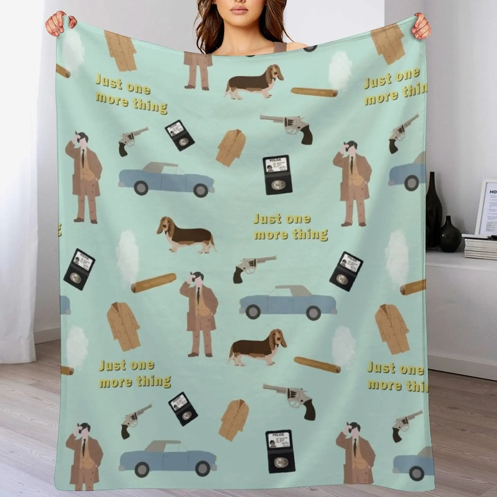 

Columbo inspired collage Throw Blanket heavy to sleep Softest for babies Personalized Gift Blankets