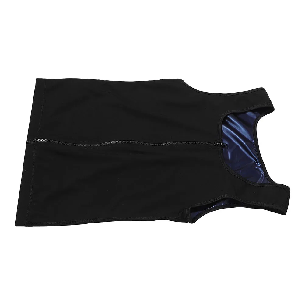 الرجال البريدي ساونا عرق سترة مدرب خصر ضغط قميص تجريب تانك القمم تعزيز حرق الدهون محدد شكل الجسم لتشغيل #5