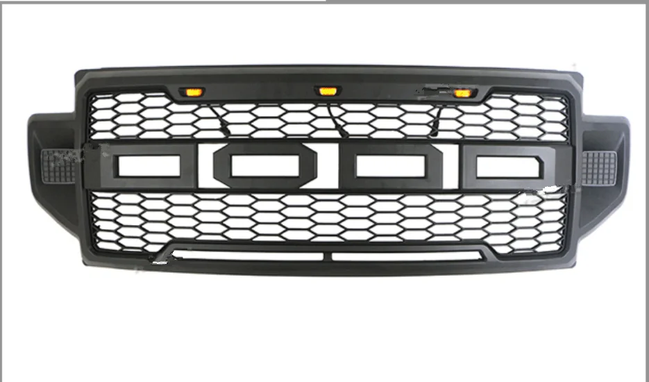 Griglie da corsa con griglia centrale anteriore in ABS di buona qualità con luci a LED adatte per Ford F250 F350 F450 2021 2022