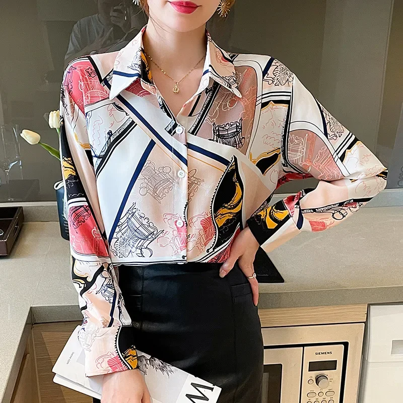 

Korean Fashion New Style Office Casual Shirt Long Sleeve Blouse Top for Women Clothes