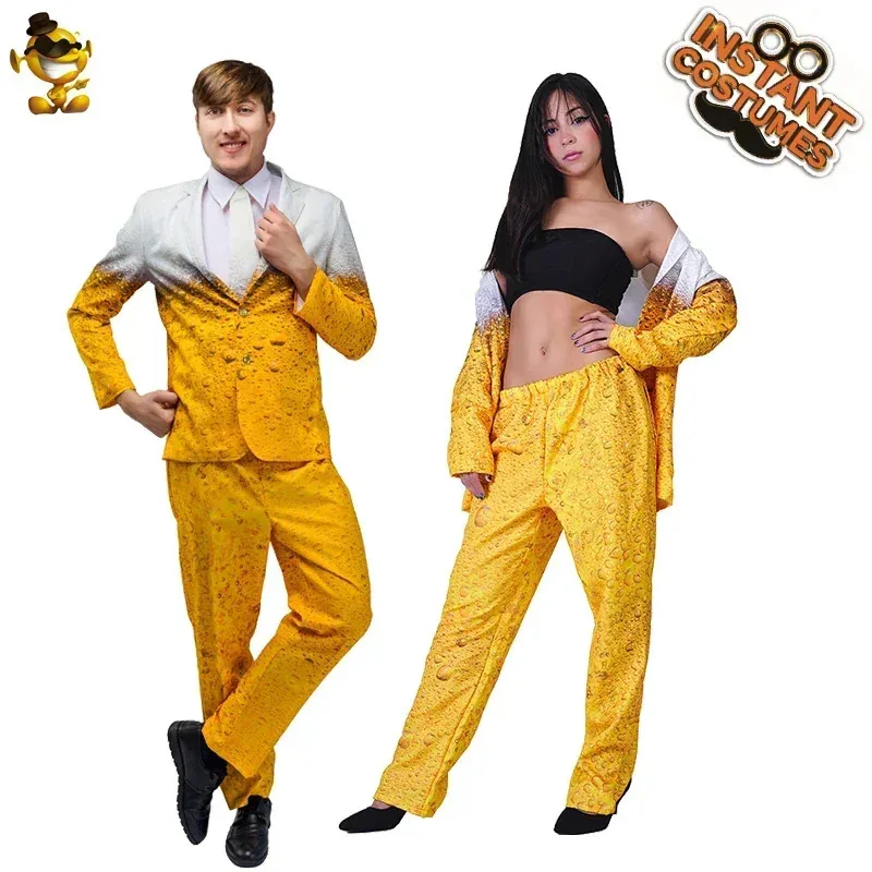 

Men Oktoberfest Suit German Graduation Beer Clothes Adult Dollar Red Skull Set Halloween Costume for Man F