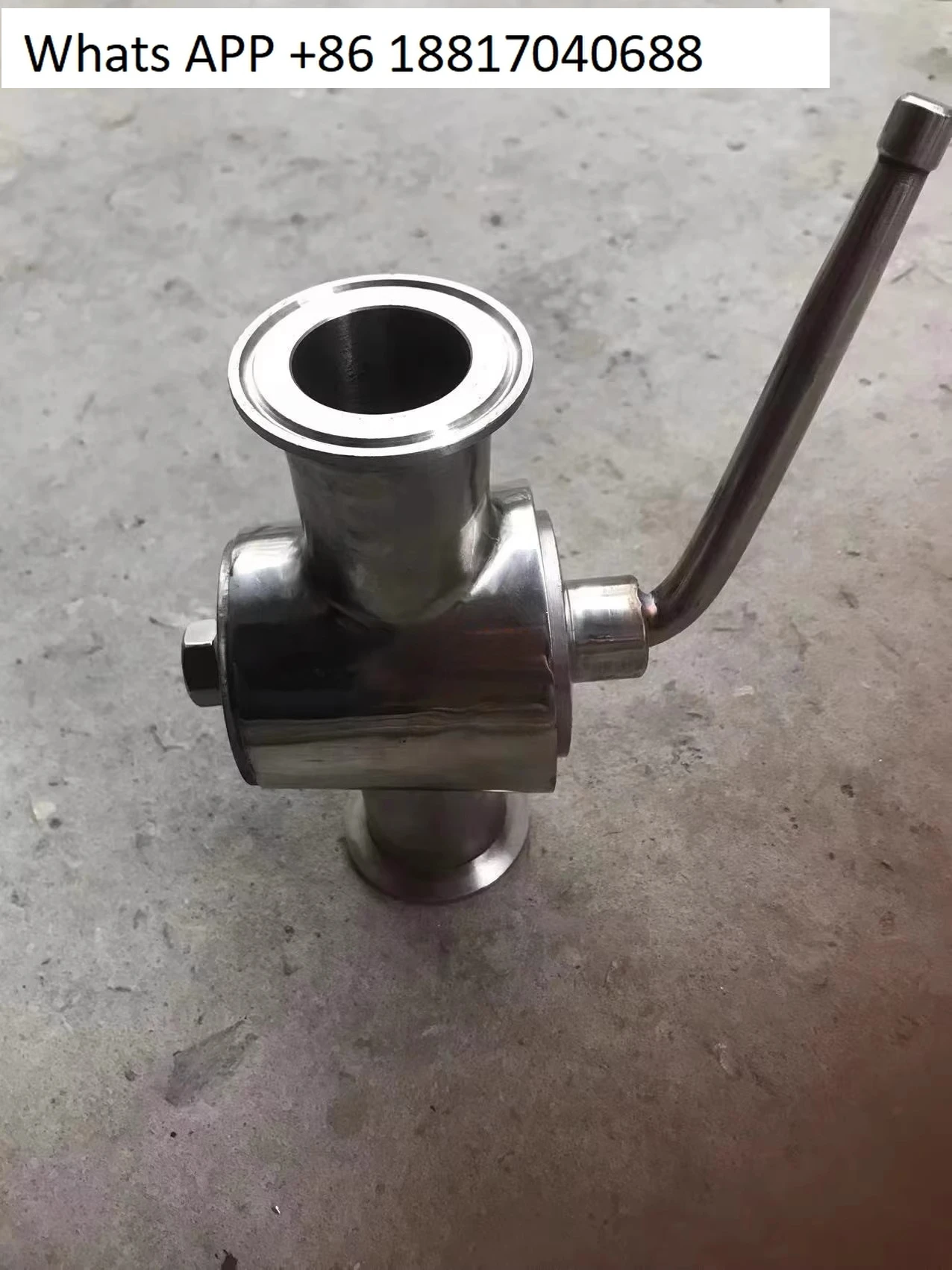 Food hygiene grade stainless steel plug valve, straight through tee hard seal quick thread plug valve