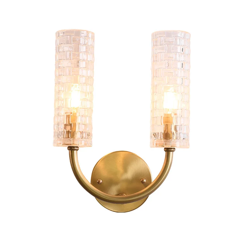 

Wall lamp KTV corridor light luxury living room full copper wall lamp bedroom glass lamp post-modern personality