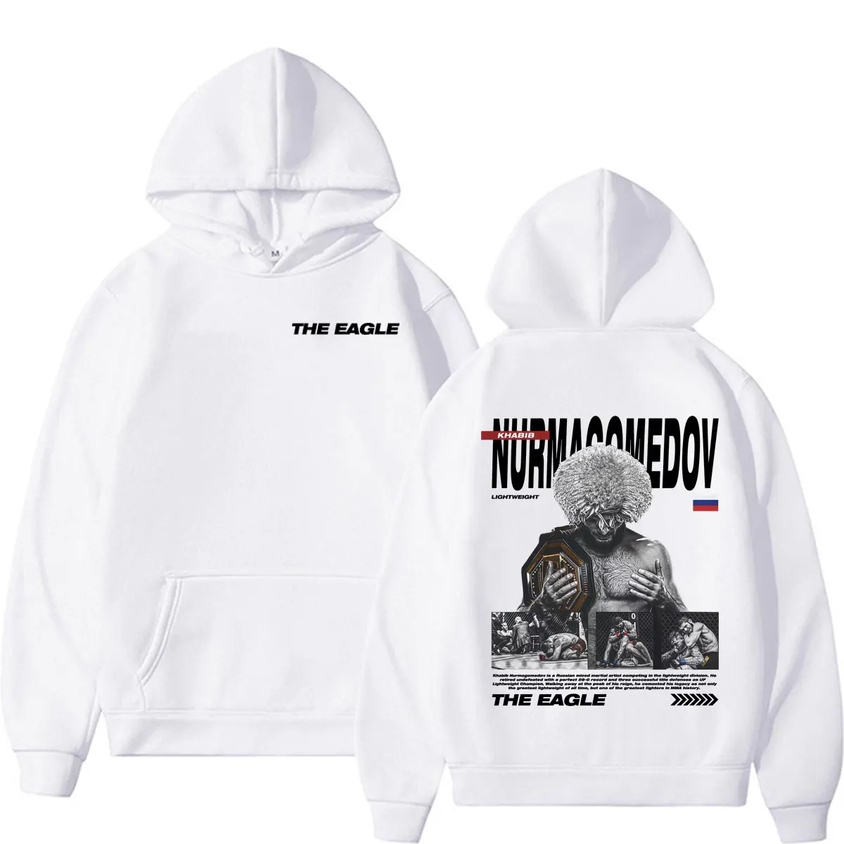 Khabib Nurmagomedov The Eagle Merch Sweatshirt Herren Damen Gewalt Ästhetische Gothic Hoodies Hochwertiger Fleece Hoodie Streetwear – Detail 7