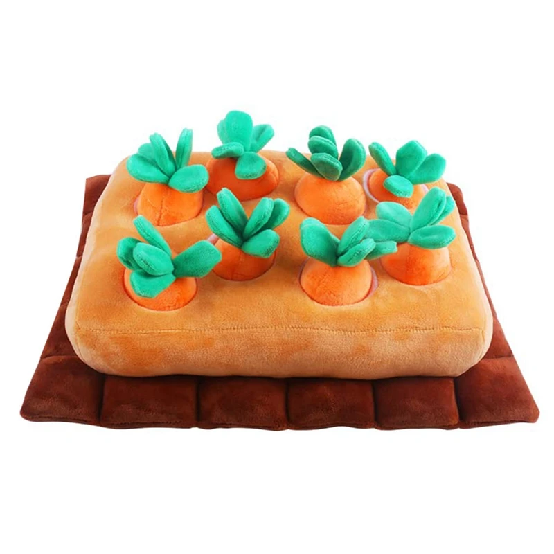 

1 PCS Stuffed Carrot Plush Feeding Snuffle Mat Enrichment Pet Foraging Mat For Smell Training