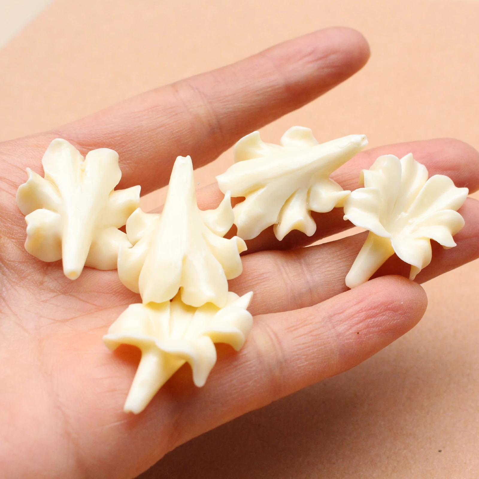 Artificial Coral  24mm Morning Glory Flower Loose Beads Charm Women Jewelry Making DIY  Necklace Earrings Brooch Craft