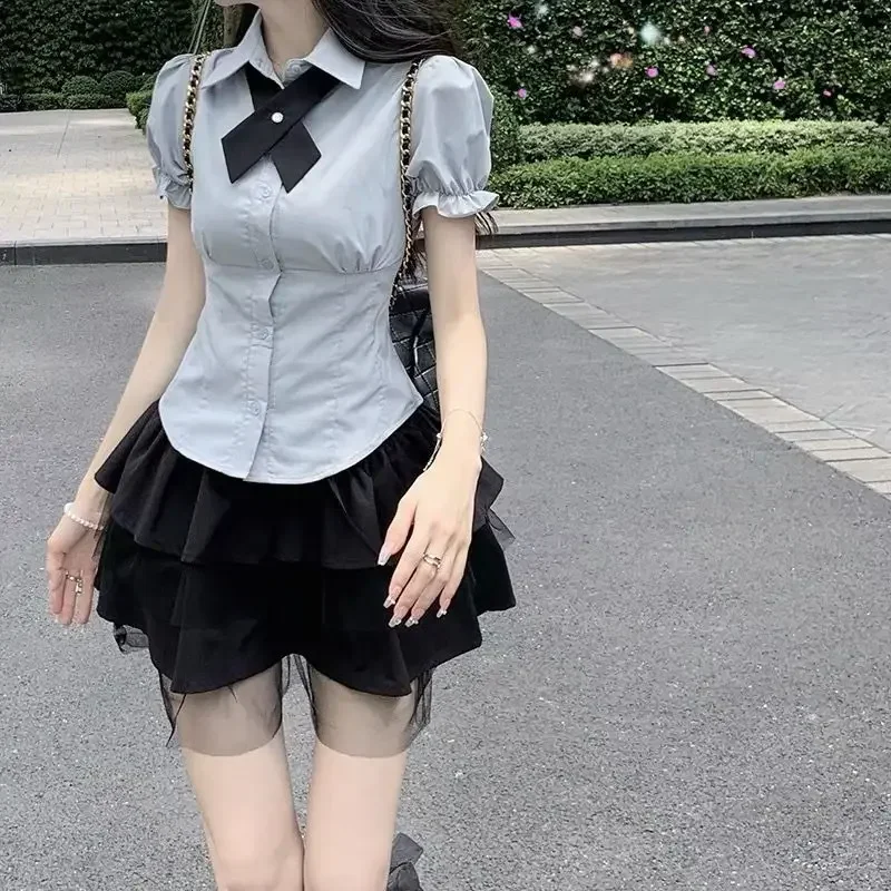 Retro Y2k Röcke Frauen Punk Stil Ästhetische Ballkleider Kawaii Mode Mini Faldas Sommer Reine Gothic Vintage Alle-spiel Reich