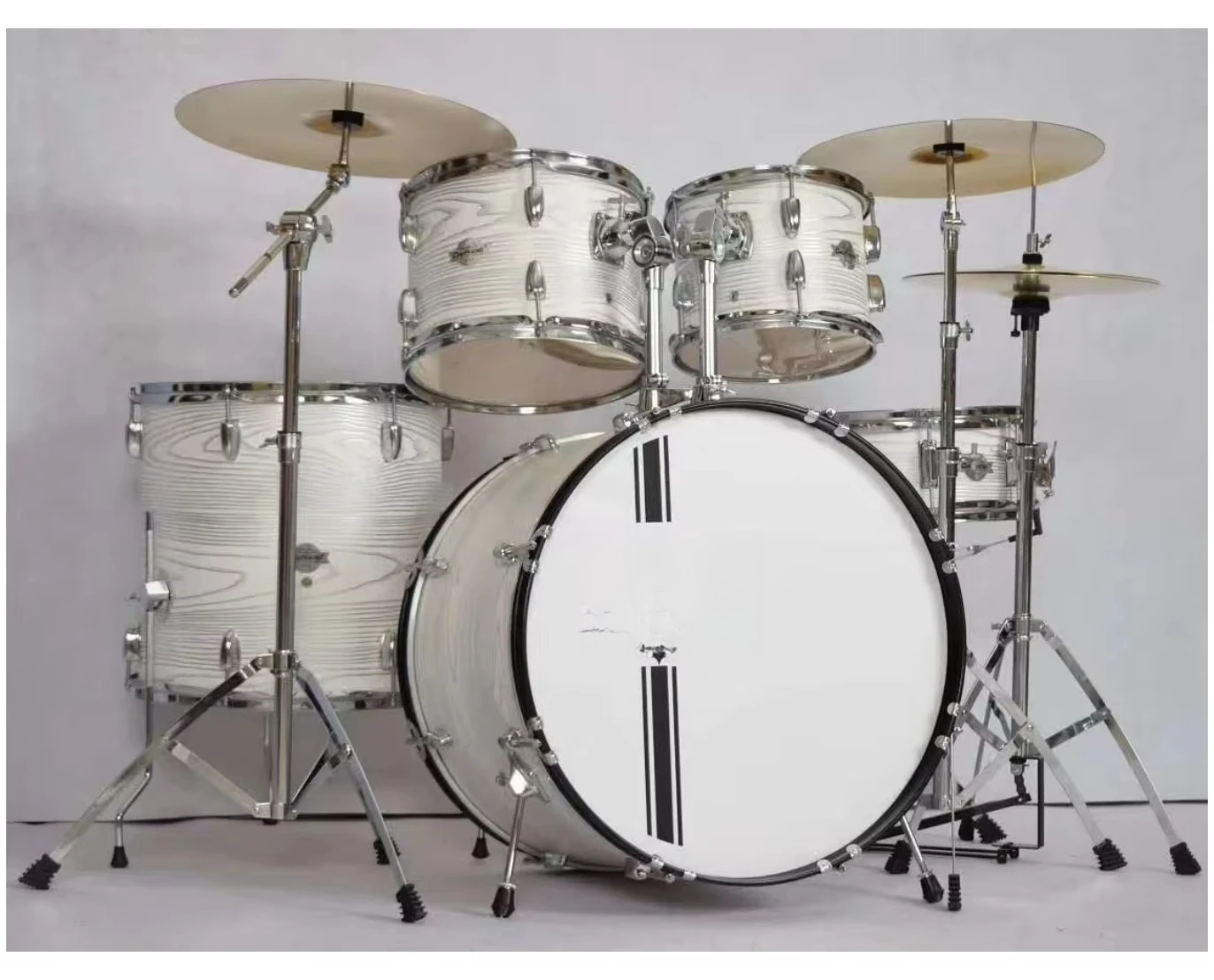 

Hot Sale Professional Premium 5 Drums 3 Cymbals Adult Acoustic Drum Set with Stool