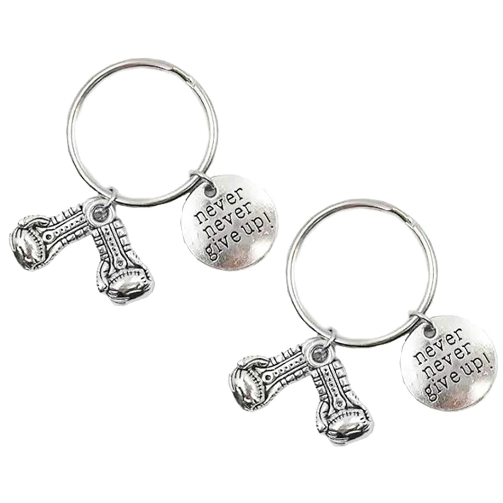 

2 Pcs Boxing Glove Keychain Portable Rings Decorative Pendants Multipurpose Exquisite Zinc Alloy Chains Man