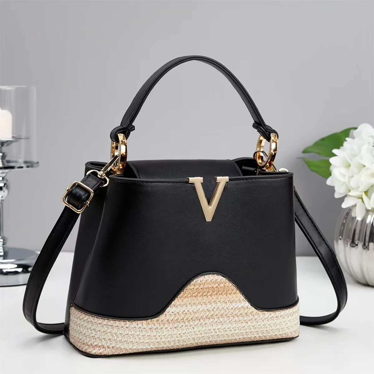 women shoulder Bag for 2025 luxury designer handbag women Handbags leather Printed monogram single shoulder straddle bag - Image 2