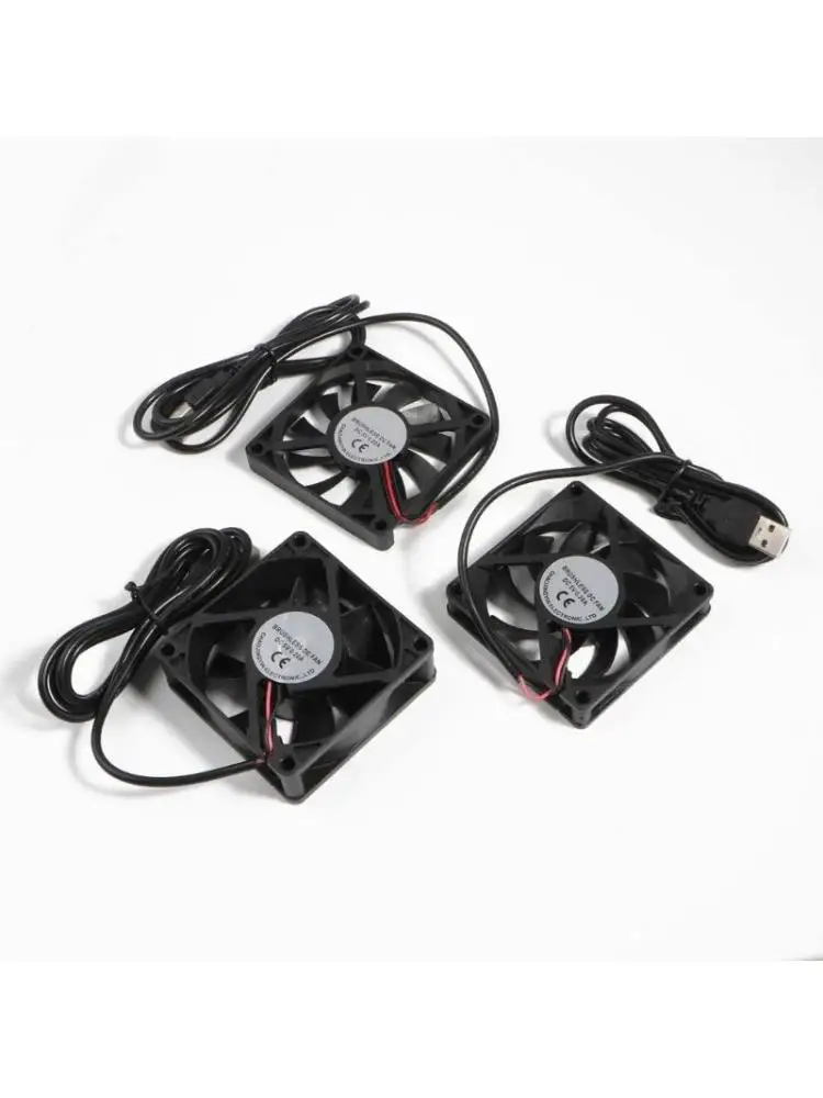 

652F 1PC 70mm 5V Fan 7025 7015 7010 USB Ball Brushless Exhaust Cooling Fan