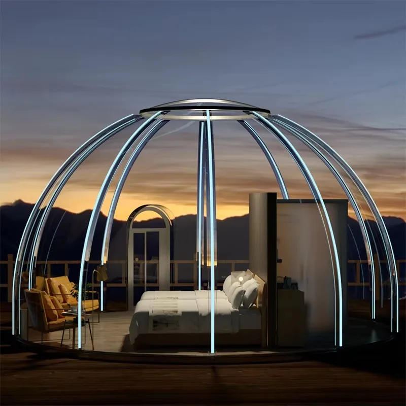 Mobile Bubble Room Starry Sky Vacation Container House Materials Bubble House Designs Outdoor Aluminium Bubble Room for Italy