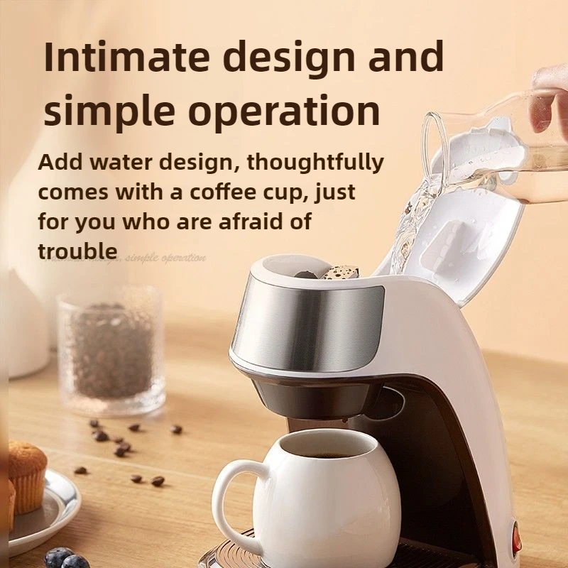 450W Portable Coffee Machine Household Small Multi-function Mini Drip Coffee Machine Capsule Coffee Machine Office Household