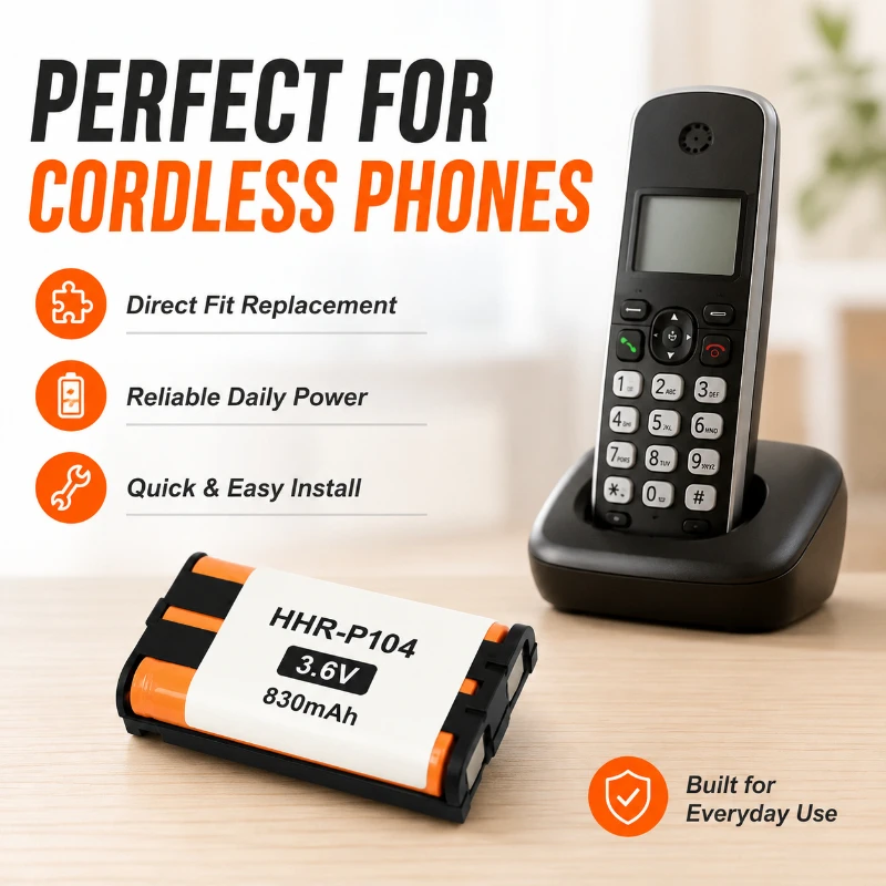 830mAh HHR-P104 Nickel Hydrogen NI-MH 3.6V Rechargeable Battery Pack for Cordless Telephone Mother and Child Telephone Battery