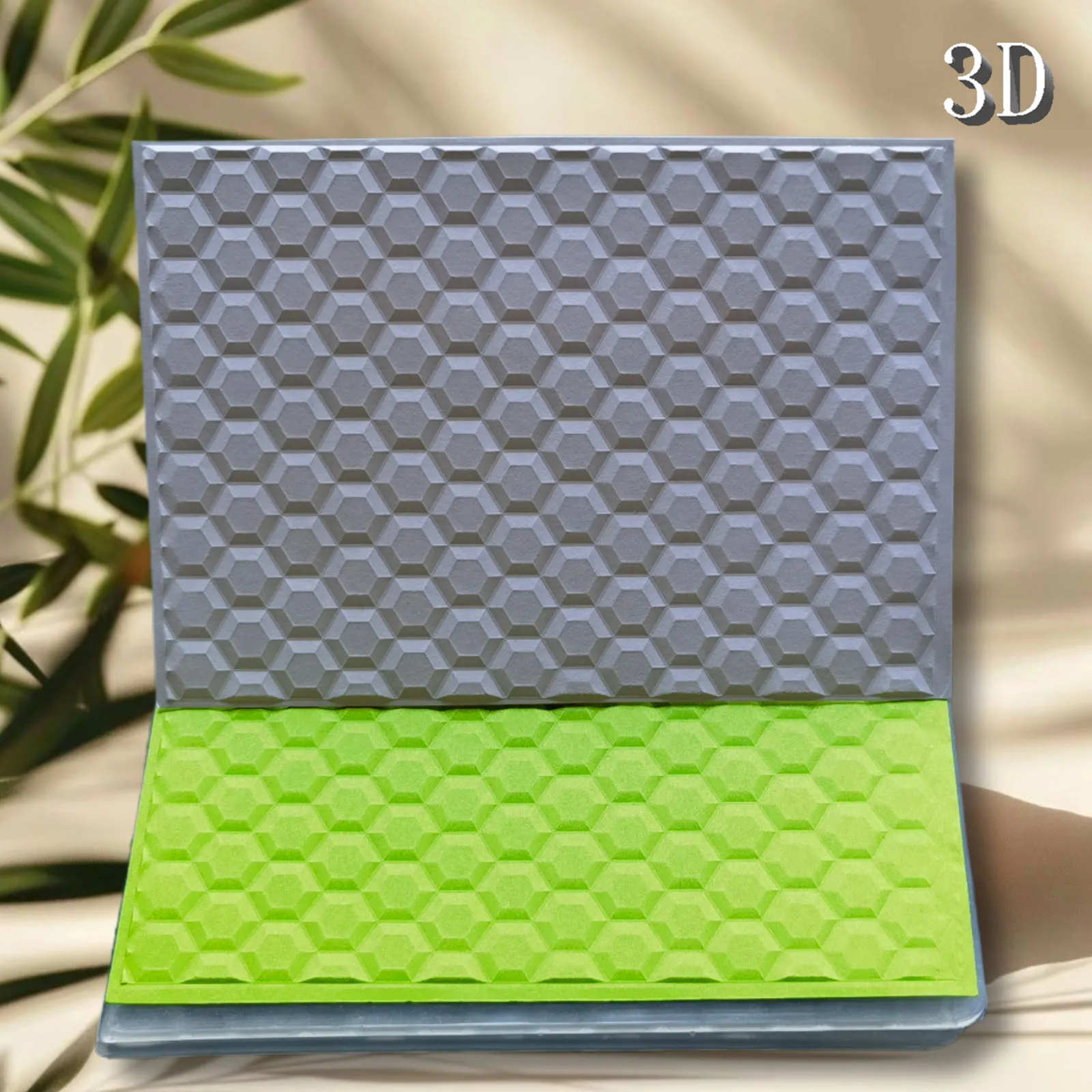 3D-Relief-Prägeordner – 3D-Design mit sechseckiger Wabenstruktur, Bastelwerkzeug für die Dekoration von Geburtstagsfeiern, weißer Kunststoff, sehr anliegend